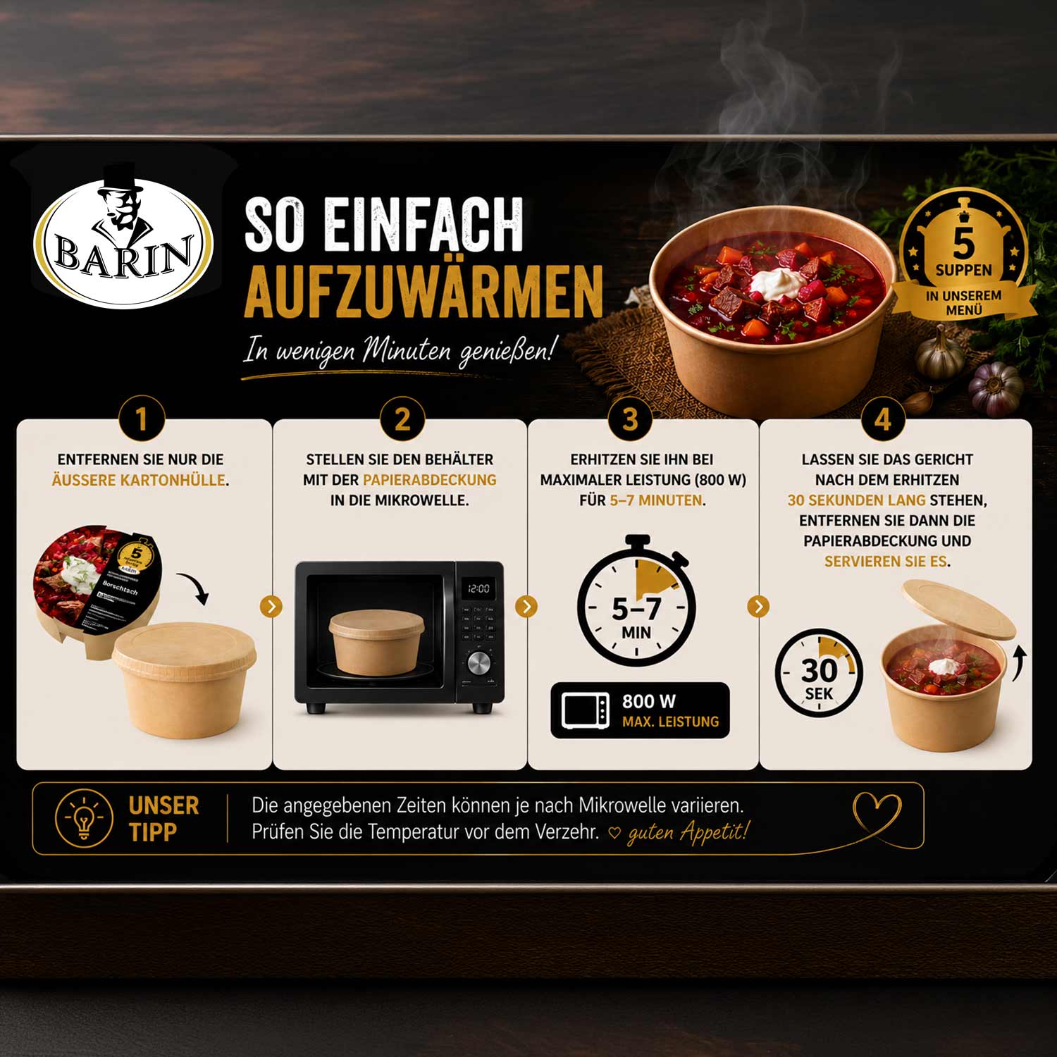 BARIN in 5 Minuten fertig Borschtsch, 300 g
